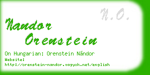 nandor orenstein business card